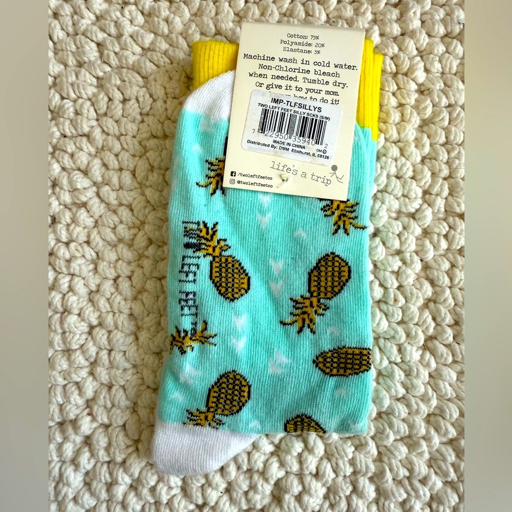 Funny Mint Green Pineapple Socks